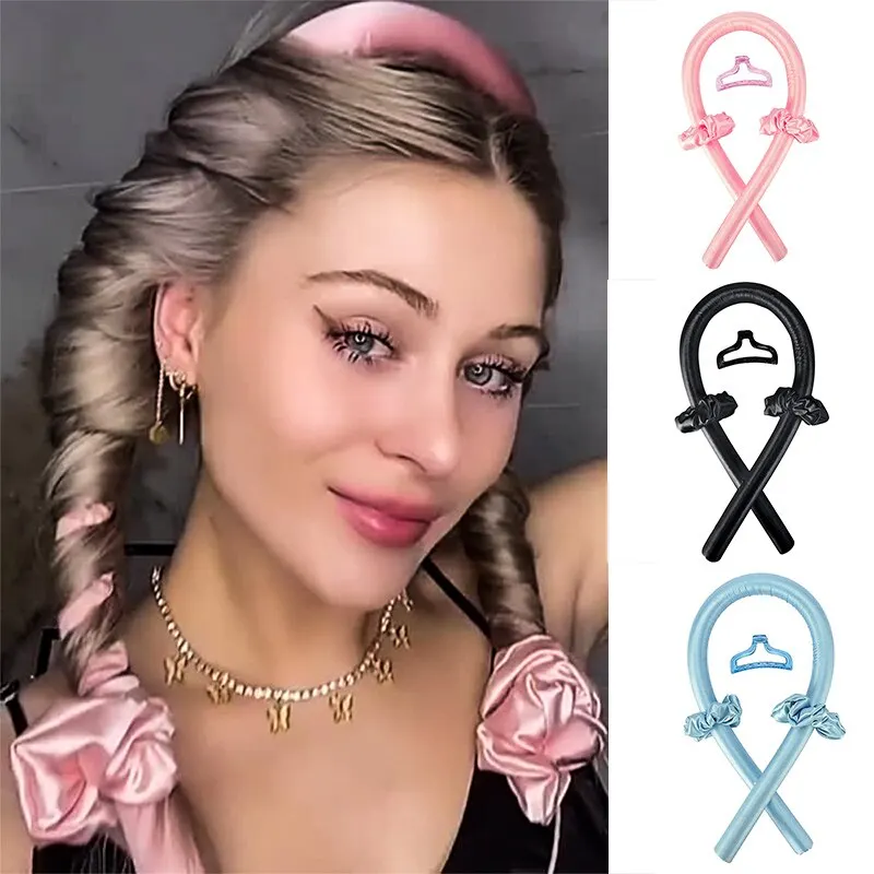 Frau Heatless Curling Stange Heatless Haar Locken Stirnband Machen Haar Weiche Glänzende Haar Curler Friseur Werkzeuge Zubehör