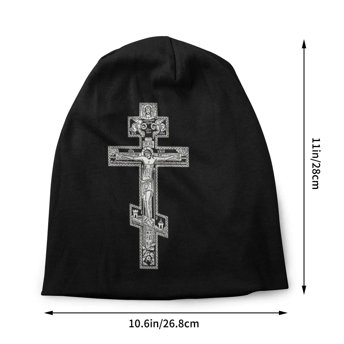 Russian Hat Russian Orthodox Cross Beanie - Acrylic Skull Cap With