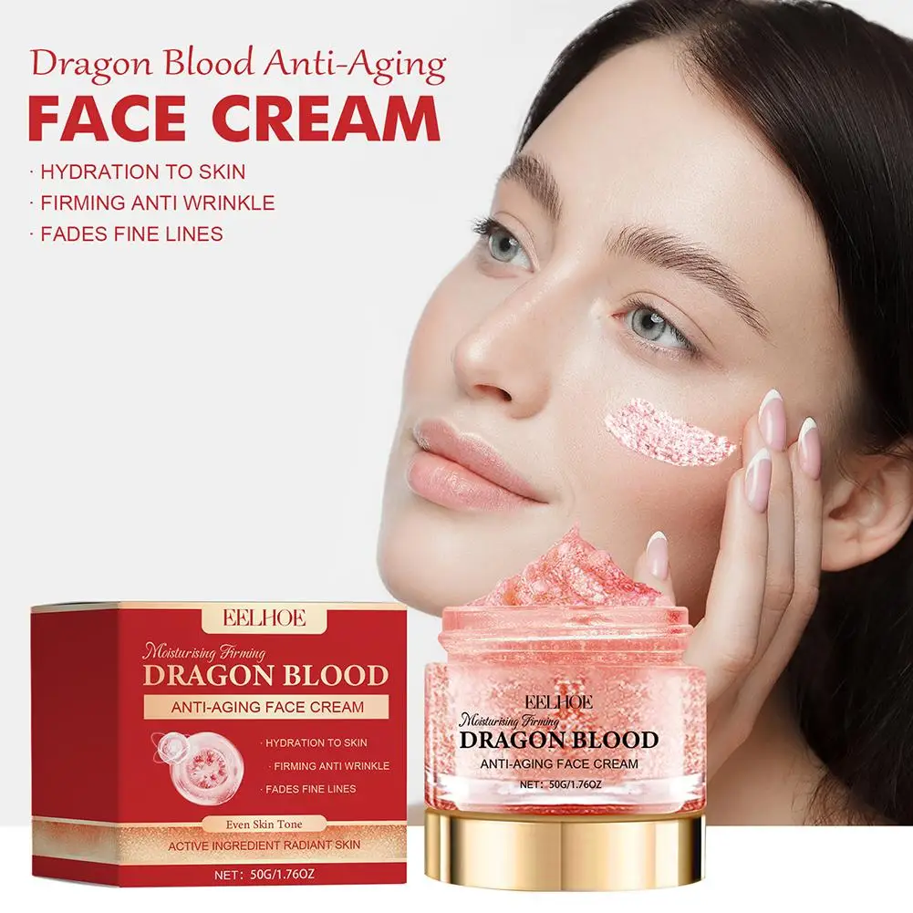 

New Dragon Blood Face Cream Pore Shrinking Rejuvenation Hyaluronic Nourishing Acid Brightening Face Cream Moisturizi H7m3