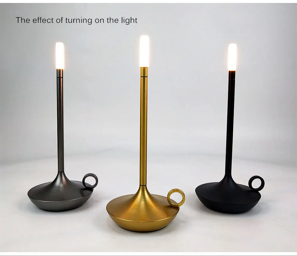 TouchLEDcandlelightcampertablelamprechargeablecamperwaterproof