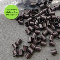 1000pcs Locks Ring BeadEasily Mini Locks Micro Bead Links 3.2*2.8*4.0 mm Copper Micro Tubes Rings Links for Hair Extensions 1