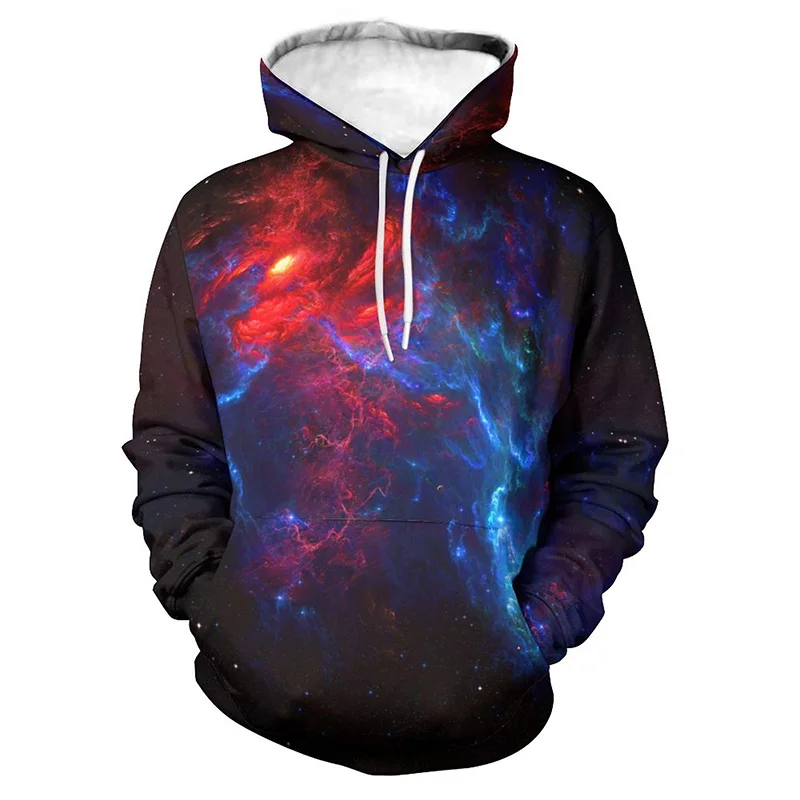 thumbnail image 1 of Sudadera con capucha para hombre, diseño de universo espacial, cielo estrellado, galaxia, vía láctea, moda urbana, sudaderas con capucha de gran tamaño para hombre, 1 of 5