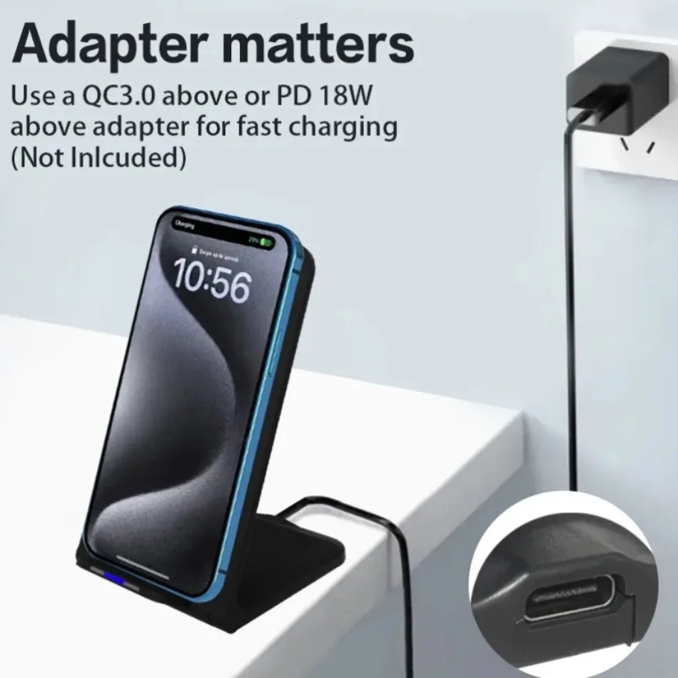 100W Wireless Charger For iPhone 16 15 14 13 12 Pro Max 11 Phone Stand Charger for Samsung S24 S23 Xiaomi Foldable Fast Charging