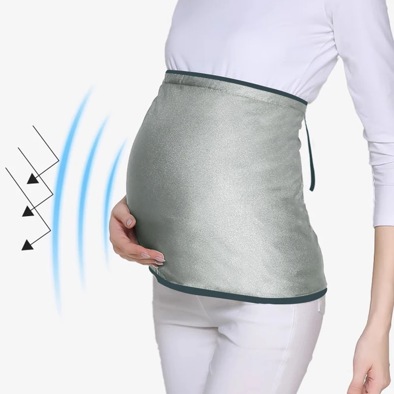 EMF RF Shielding Anti-Radiation Silver Fiber Protection Fabric – Maternity Abdominal Apron