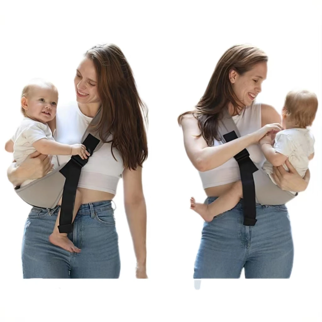 

Portable Baby Sling Carriers Baby Strap Holder Adjustable One Shoulder Labor-Saving Half Wrapped Sling With Anti-Slip Particles