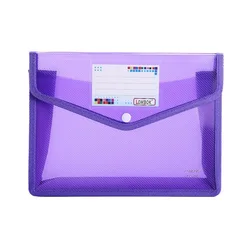 Colorful Twill Waterproof Expanding Office and Student Document Organizer (Purple A4)