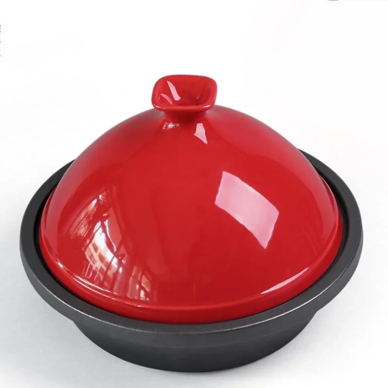 Japanese Home Cooking Pots Cast Iron Enamel Frying Pan Thickened Micro Pressure Clay Pot Rice Universal Stove Kitchen Utensils