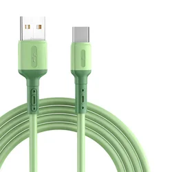 Ultra - Durable 3A Liquid Silicone Fast Charging USB Cable - Micro USB/Type - C, High - Speed 1m/2m/3m - 1m (Type C Green)