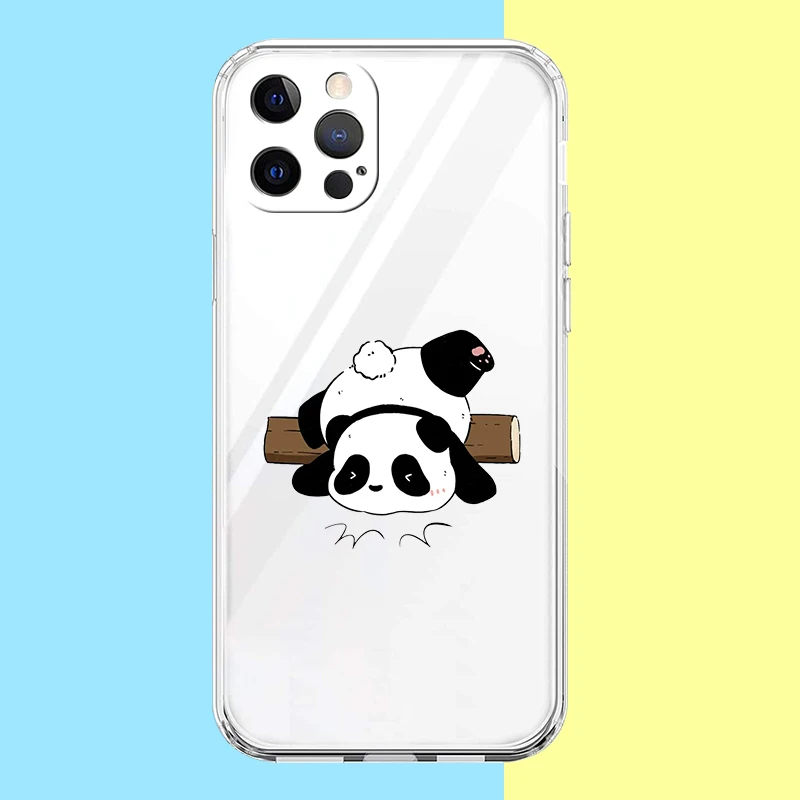 Tickle Panda Shockproof Transparent Silicone Phone Case Cover