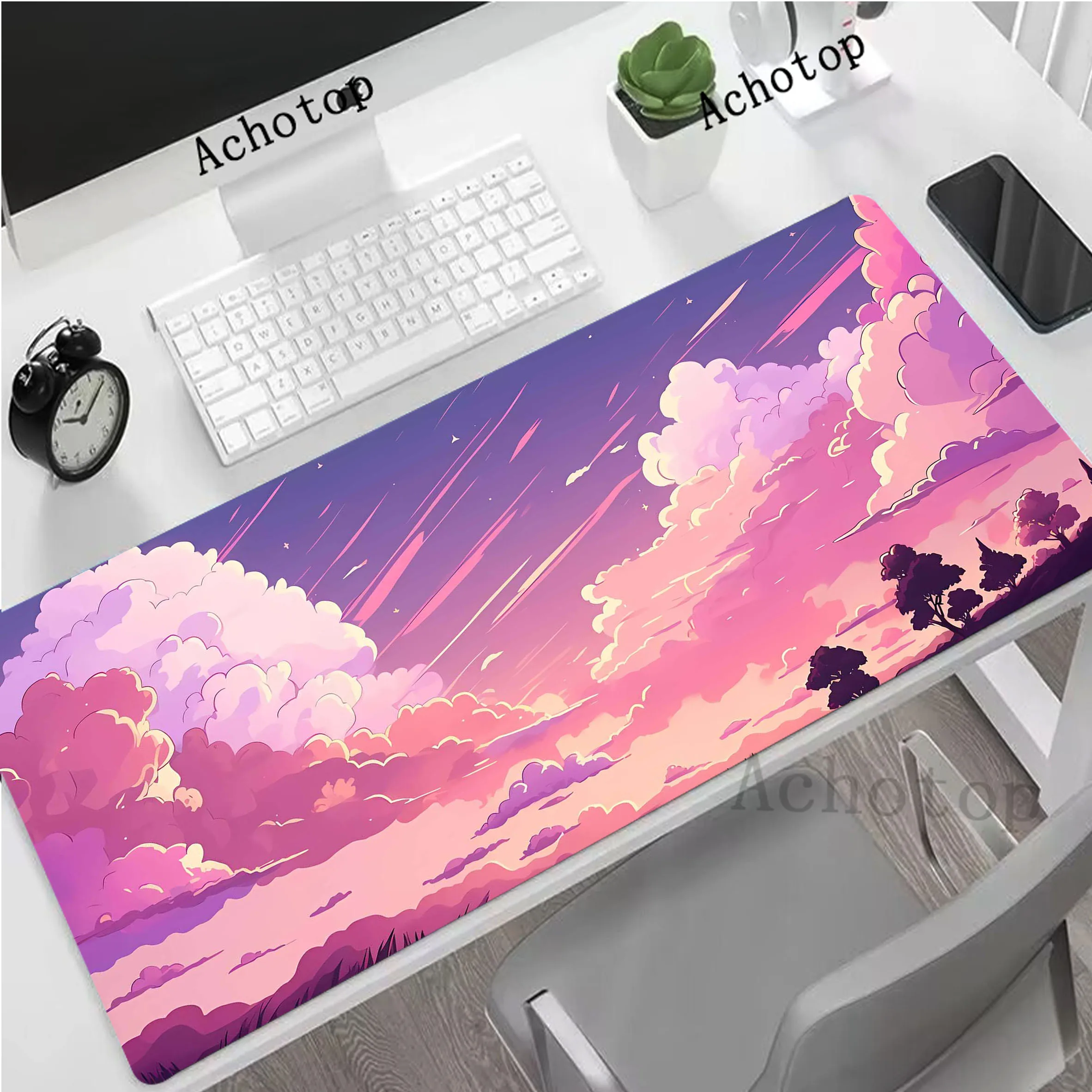 

Cloud Art Mousepad HD Print Gaming Speed Keyboard Pads Mouse Pad XXL Natural Rubber Carpet Locked Edge Mouse Mat 900x400mm