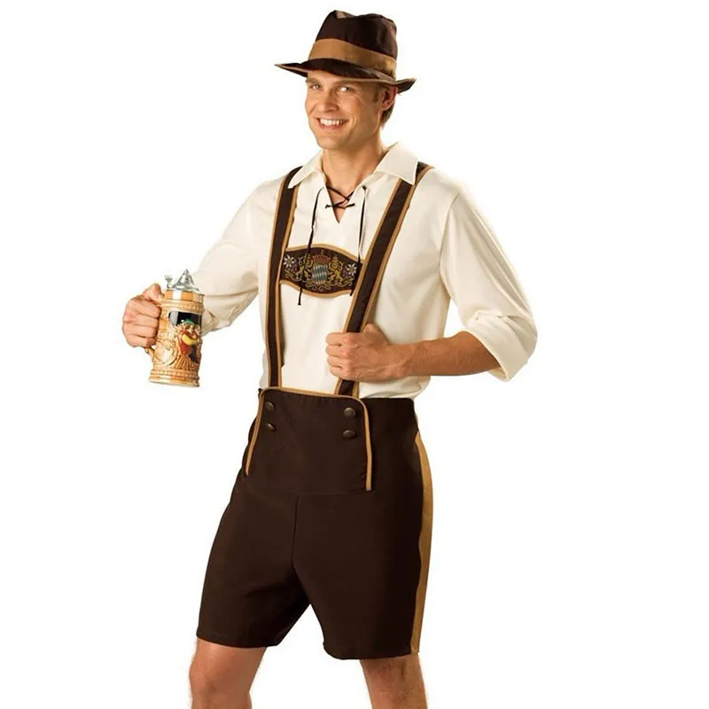 

Карнавал Октоберфест мужской костюм Lederhosen баварский Октоберфест пиво мужские подтяжки шорты косплей Хэллоуин Одежда для вечеринки