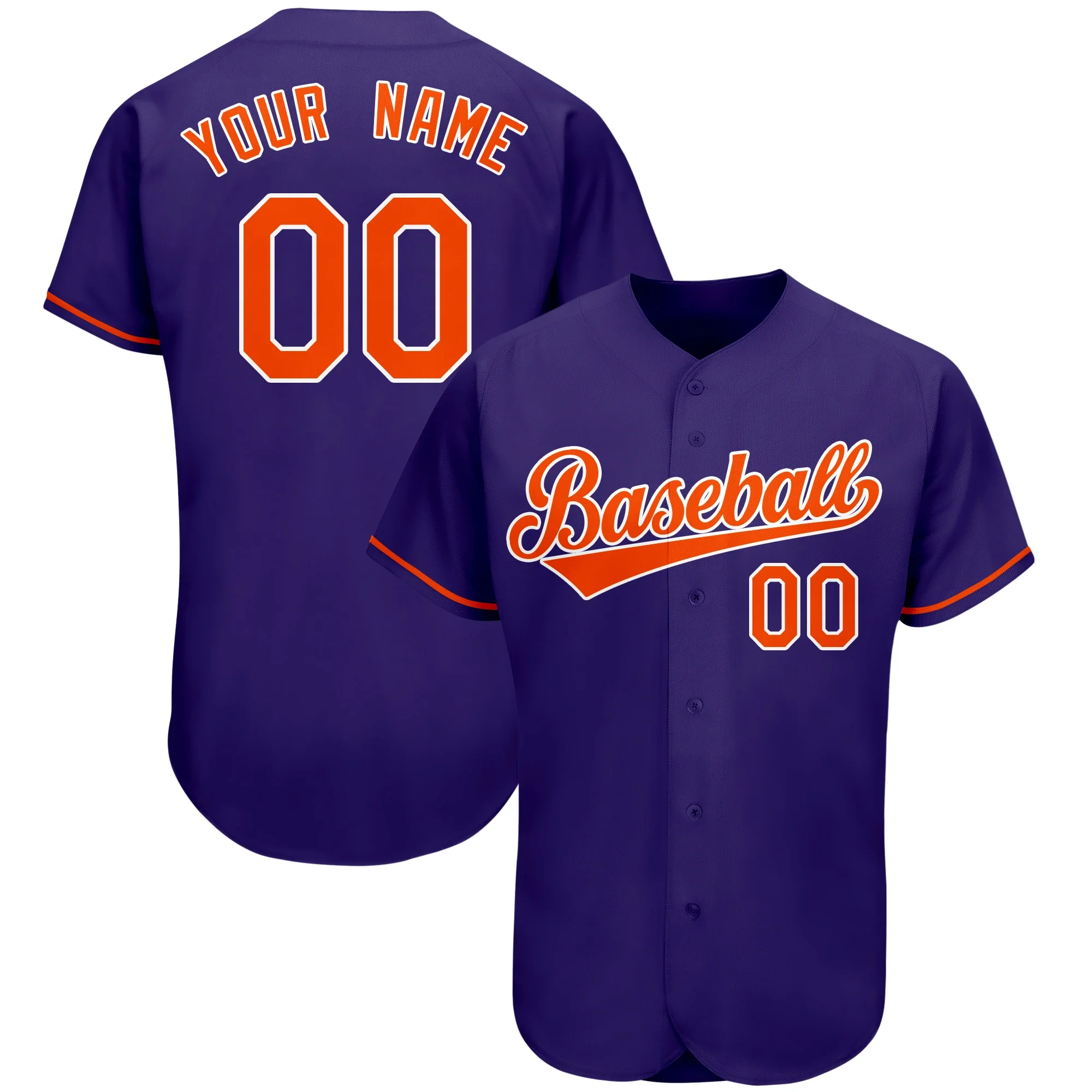 Baseball Jersey Full Sublimated Team Name/Numbers Make Your Own Button-down V-neck Shirts Outdoors Party/Game Big size baseball jersey