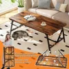 Coffee Table, No Assembly Low Coffee Table, Floor Table Desk for Sitting on The Floor, Portable Floor Table for Living Room 3