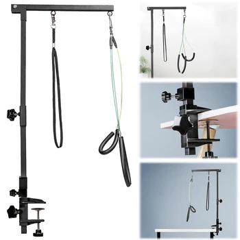 Dog Shower Stand Height Adjustable Suspender Grooming Table Arm Support Telescopic Pet Grooming Stand with Sling Pet Accessories 1