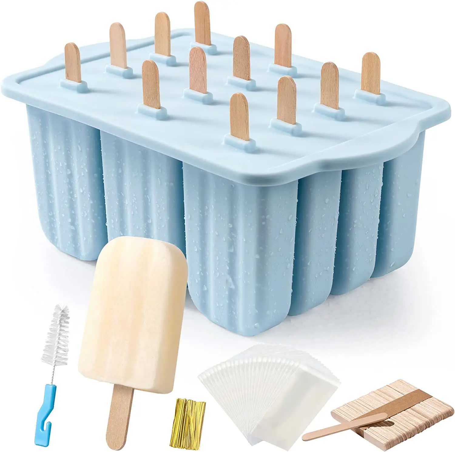 Silicone Ice Cream Popsicles Mold  Silicone Ice Pop Cream Maker - Food  Grade - Aliexpress