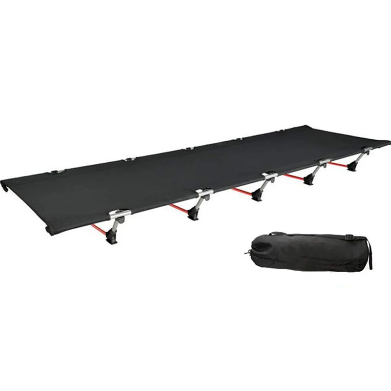 

Folding Bed Ultralight Camping Cot Travel Camp Bed Outdoor Sleeping Pad Mat Cot Mattress Cover for Hiking Fishing Picnic