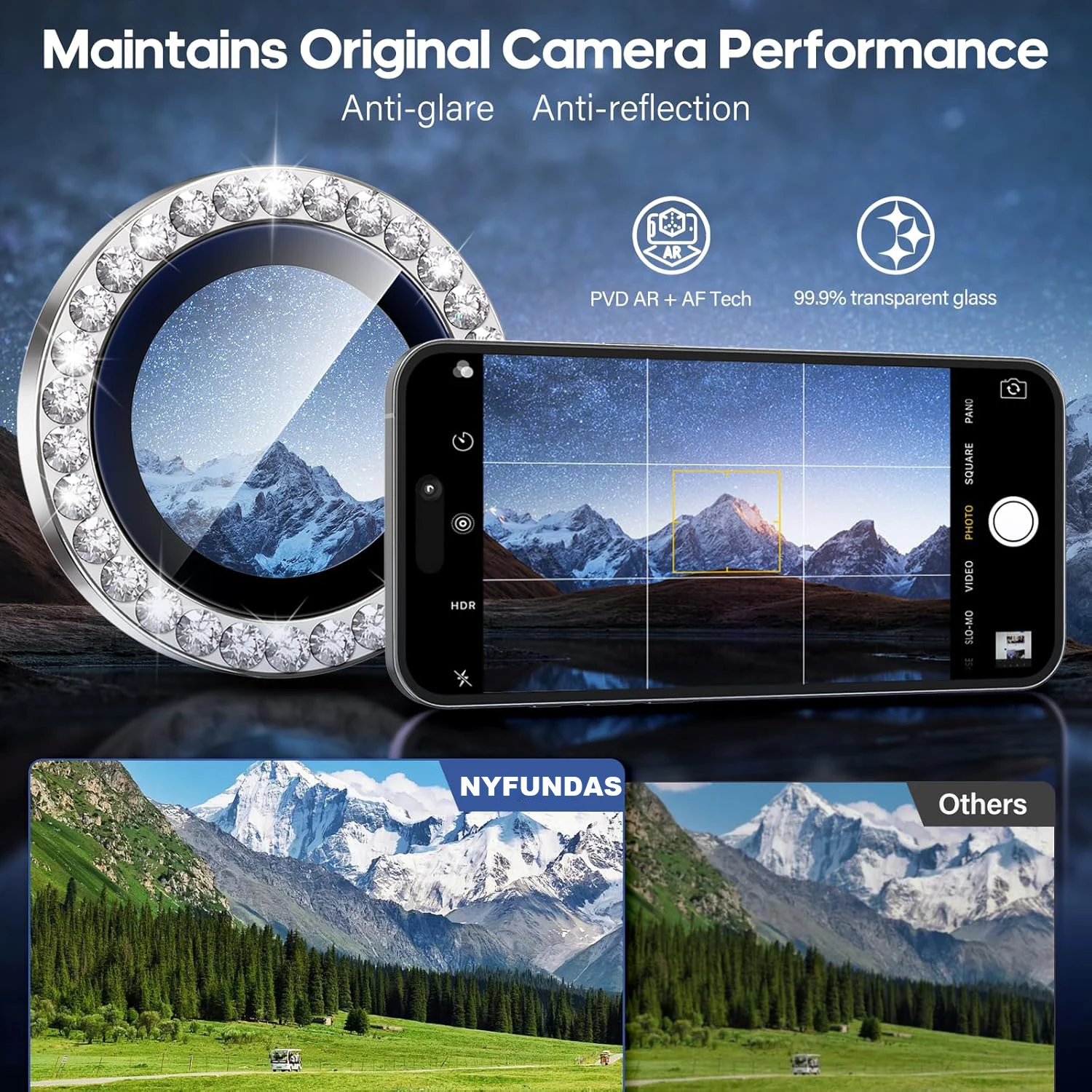 Diamond Camera Lens Protector Cover - Premium Phone Protection Accessory
