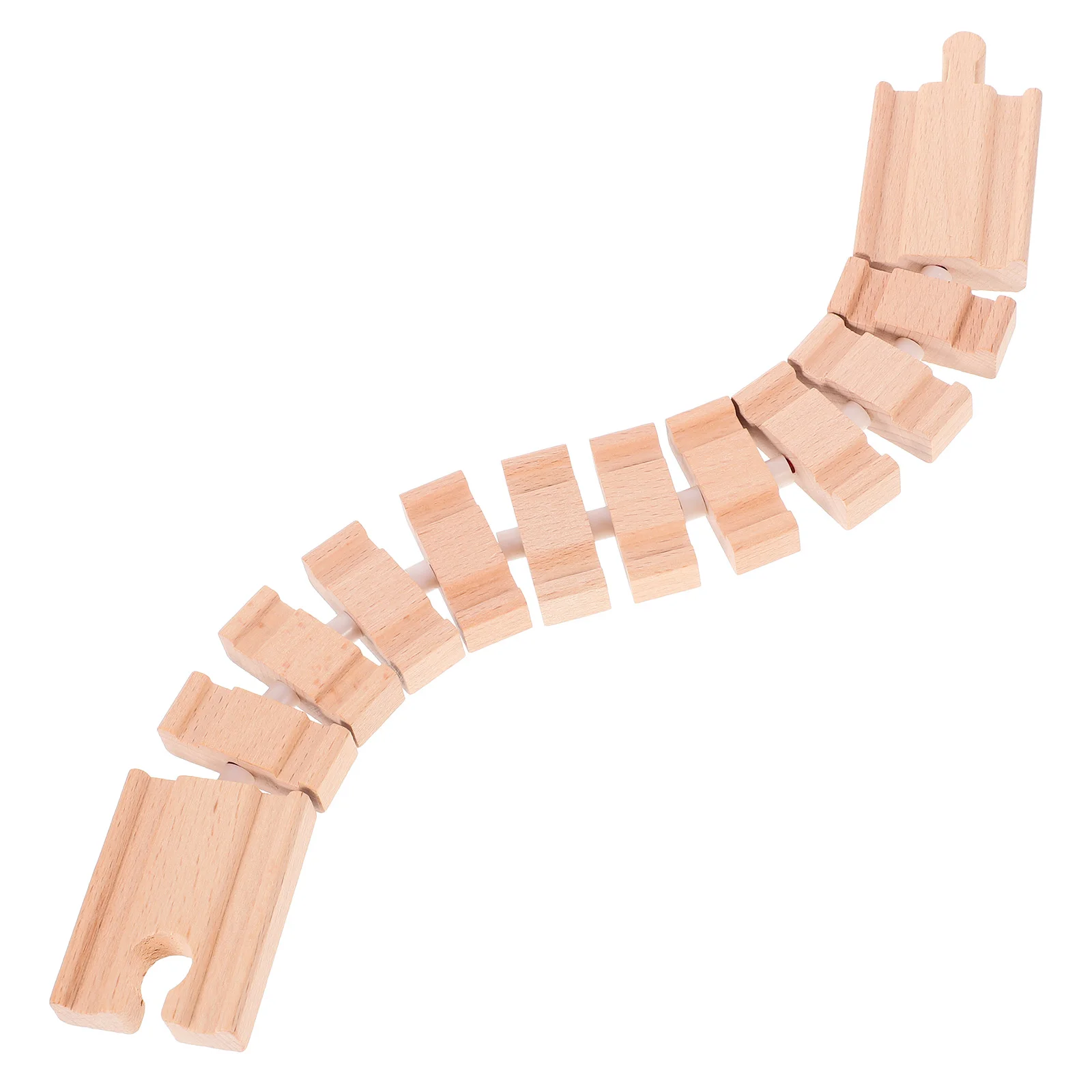 Wooden Railway Train Track Connector Toys DIY Expansion Block Toy Scene Layout Prop Kids Educational Toys Children Gifts