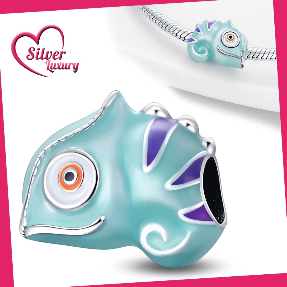 

_ Серебряные бусины-хамелеоны в форме фантома, подходят для браслета Пандоры, серебро 925 пробы, оригинальные шармы для изготовления ювелирных изделий, подарков «сделай сам»