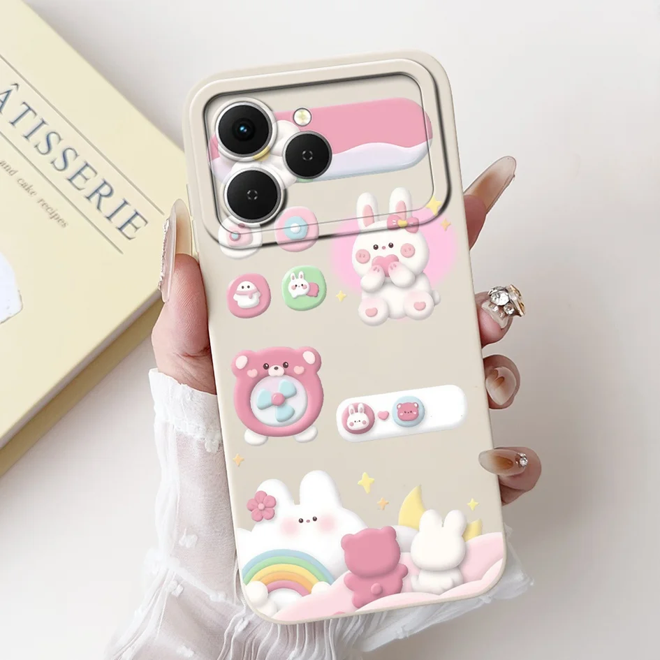 Tecno Spark 40 Cartoon Space Silicone Phone Case with Camera Protection