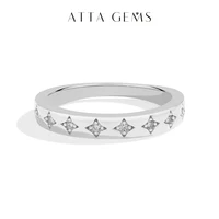 ATTAGEMS Lab Moissanite Diamond Rings for Women Star Wedding Band 925 Silver 18K White Gold Engagement Fine Jewelry Dropshipping 1