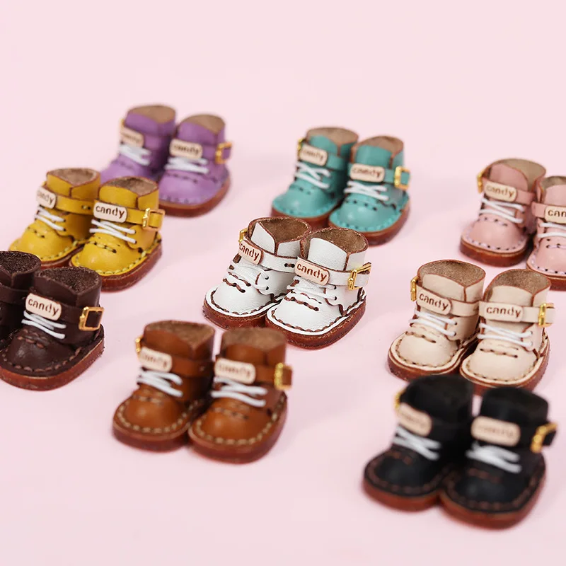 Obitsu 11 OB11 Size Doll Shoes Molly 1/12 Bjd Shoes Leather Cowhide Handmade Shoes Boots Doll Accessories For YMY Dod Gsc Doll