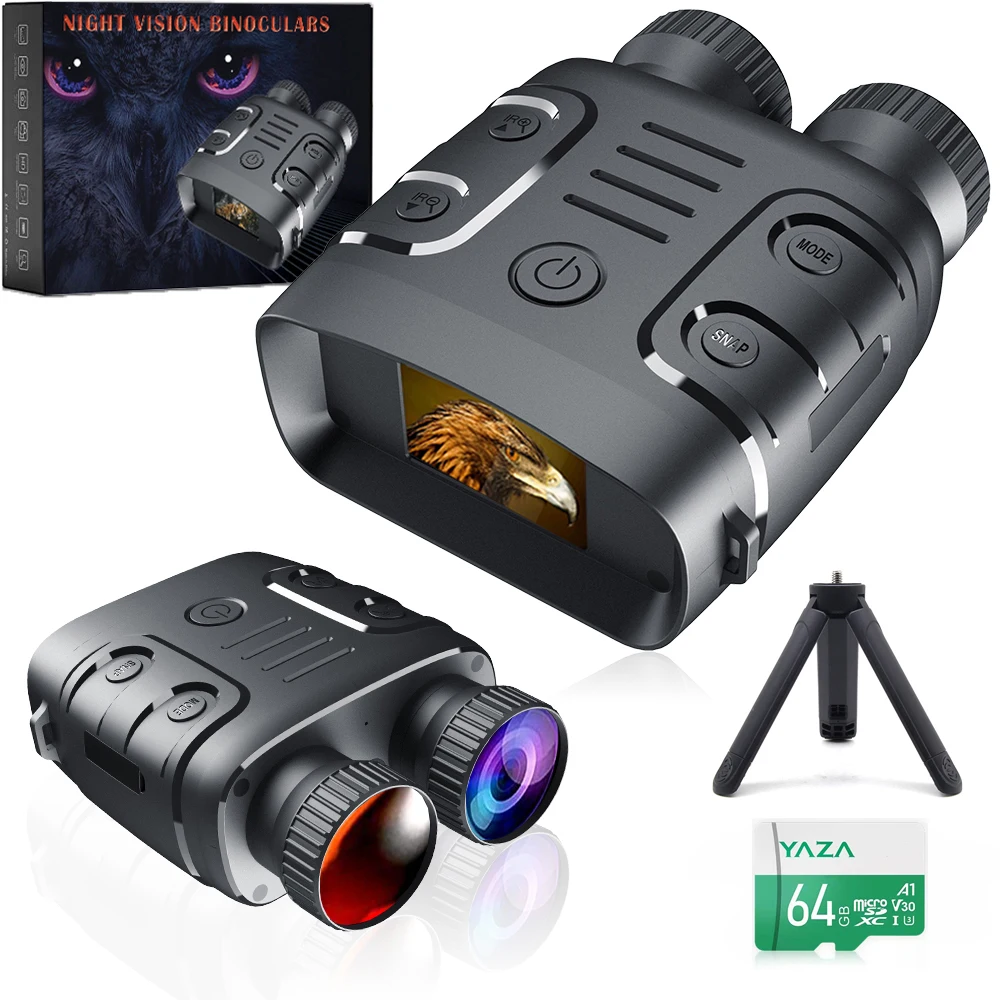 Lunettes de vision nocturne - Jumelles - Infrarouge - Écran LCD - Zoom numérique 5x