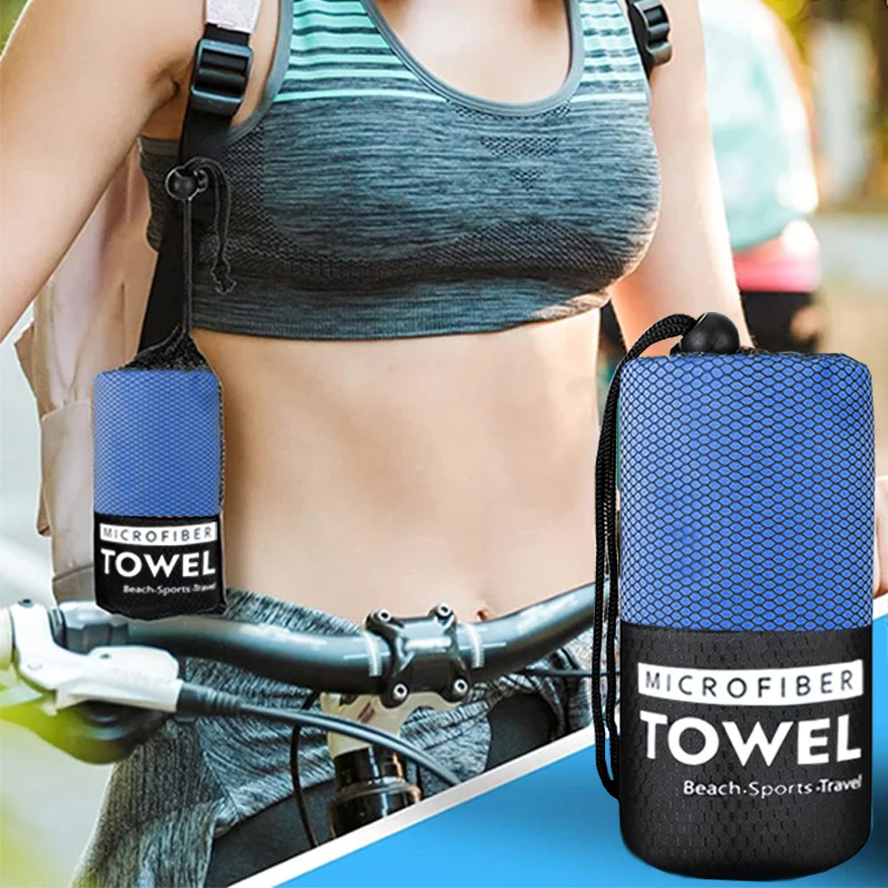 Sports Microfiber Towel Quick Drying Portable Running Yoga Swimming Fitness Sweat Wiping Large-sized Beach