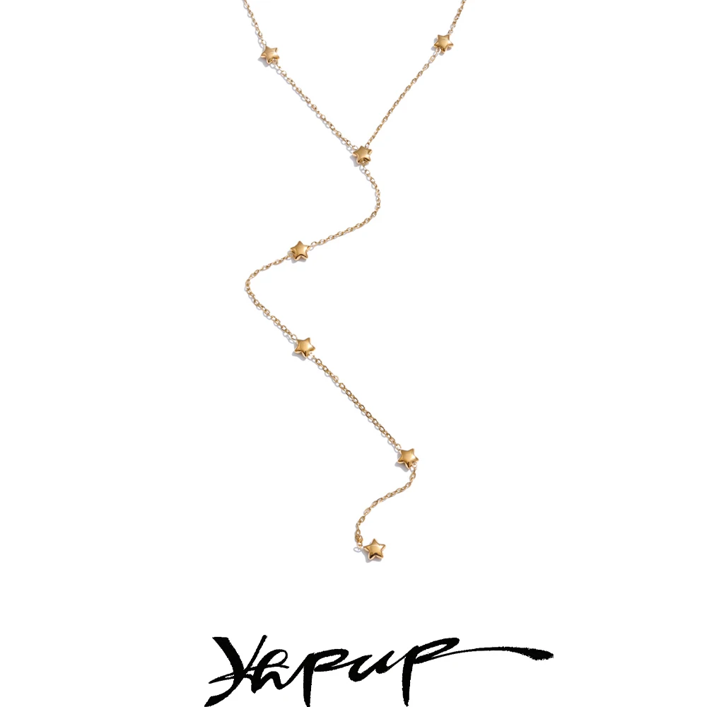 Yhpup Necklace Stainless Steel Star Chain