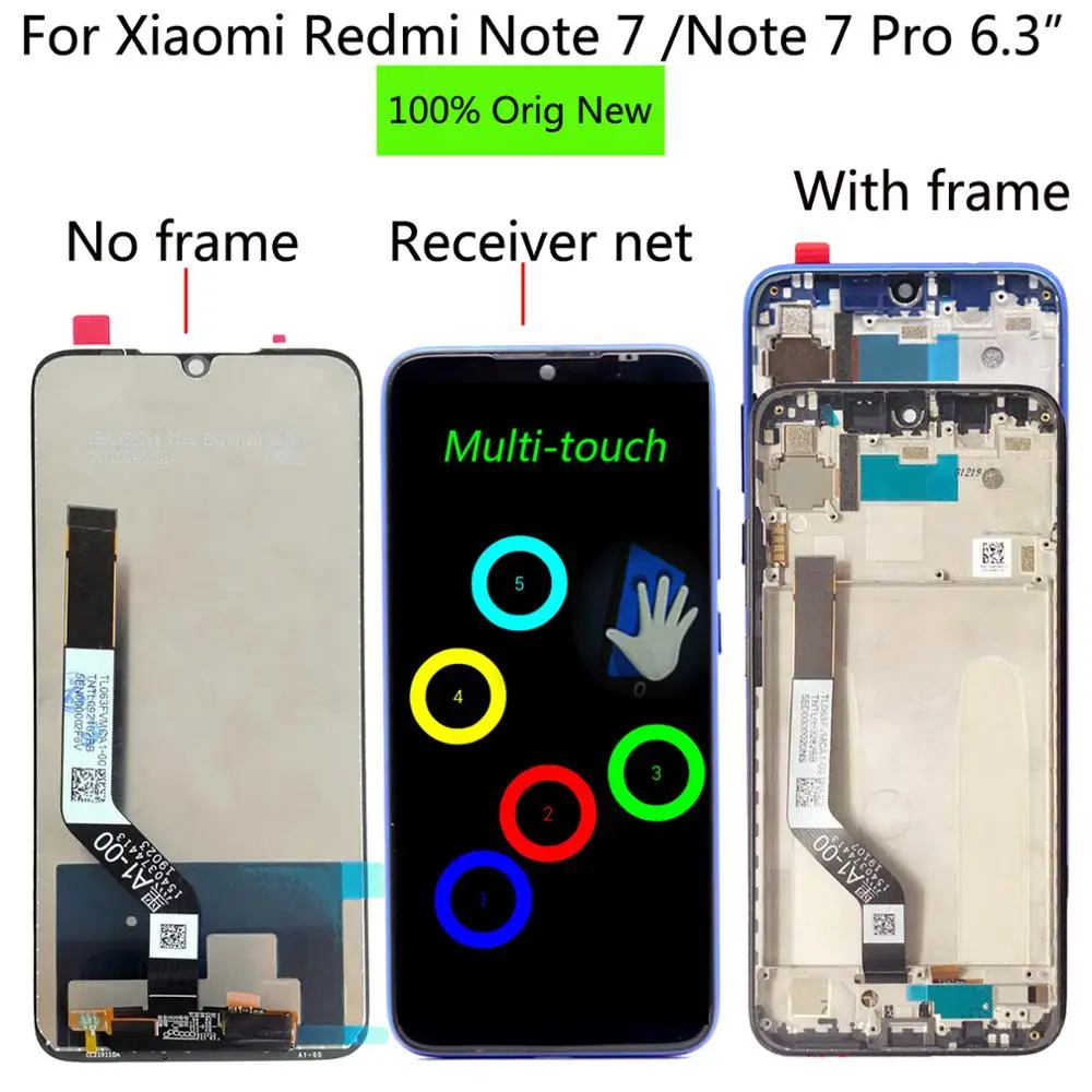 Shyueda Lcd Origina Nuovo 6.3 "Per Xiaomi Redmi Note 7 Note 7 Pro Muslimaur M1901F7C Display Lcd Display Touch Screen