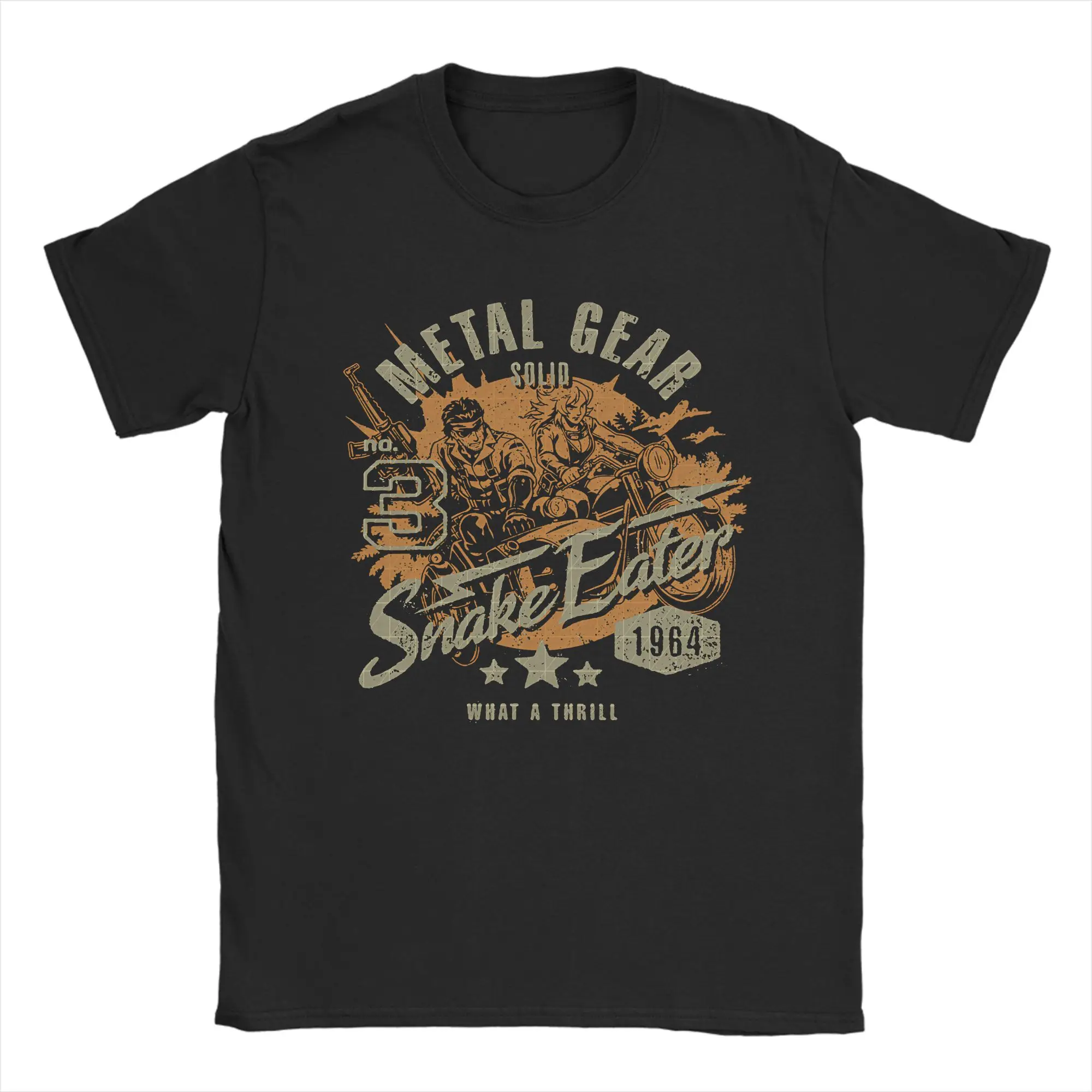 Men's 100% Cotton Funny Gaming Graphic T-Shirt - Crewneck, Short Sleeve