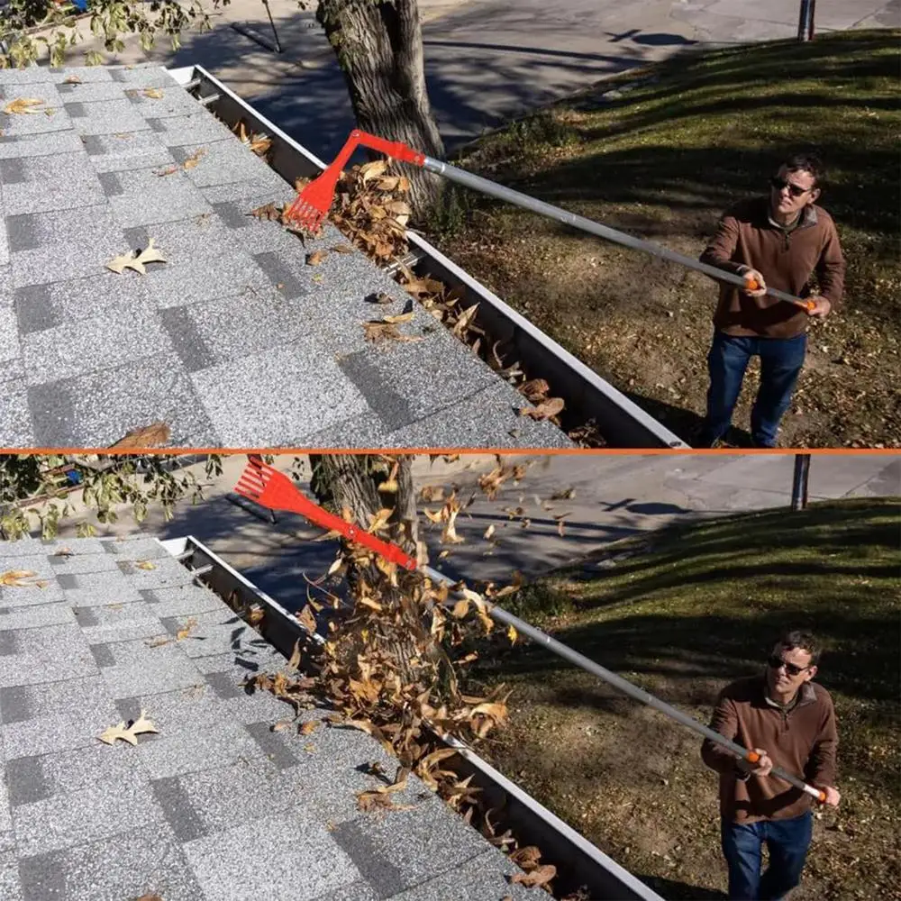 Description Picture 5 of itemGutter Rake From Ground Mini Rake With Swivel Handle Gutter Cleaning Tool Perfect Tool For Roofs Gutters And Hard-to-reach Areas
