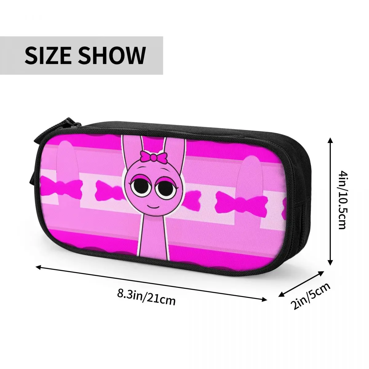Cartoon Incredibox Sprunki Pencil Case Fashion Pen Bags for Student Big Capacity Office Gift Pencilcases