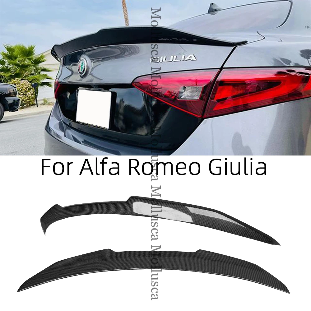 

For Alfa Romeo Giulia 952 PSM Style Carbon Fiber Rear Spoiler Trunk Wing 2015-2023 FRP honeycomb Forged