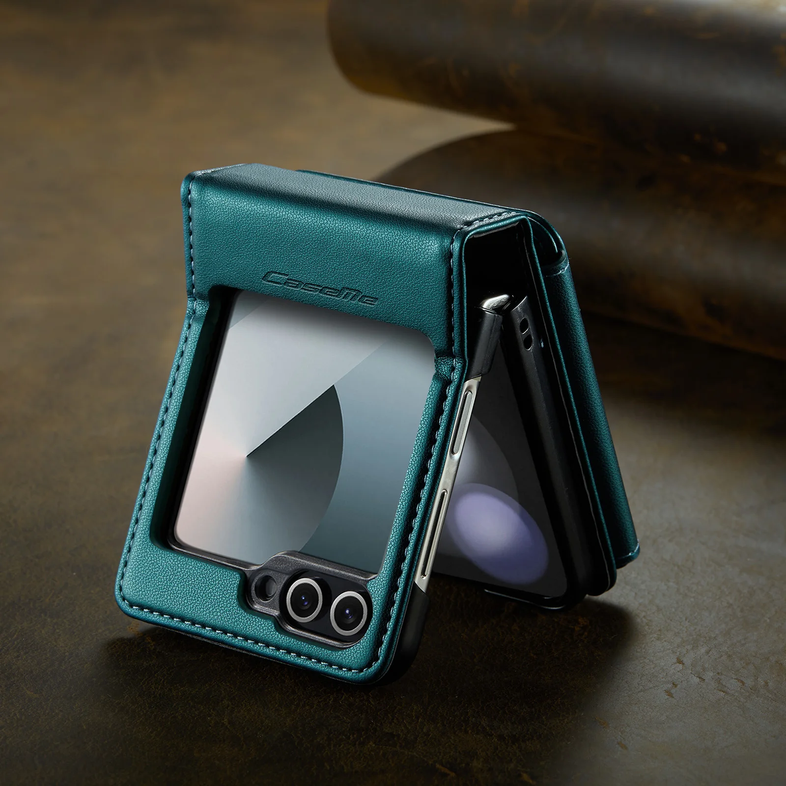 Leder Brieftasche Kartenhalter Fall für Samsung Galaxy Z Flip 6 5 4 3 5G Flip6 Geldbörse Tasche RFID Multifunktionale Abdeckung_voghion.com