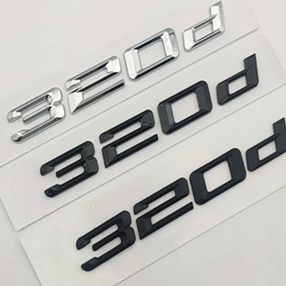 Automicks Abs Fender Trunk Logos Lettera Auto Per Bmw 320D E46 E90 E92 F30 F31 G20 320D Logo Lettere Adesivi Accessori