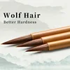 3pcs Fine Detail Art Brush Set - Handcrafted, Washable Bamboo & Mouse Hair Pens for Oil Painting, Watercolor, 1