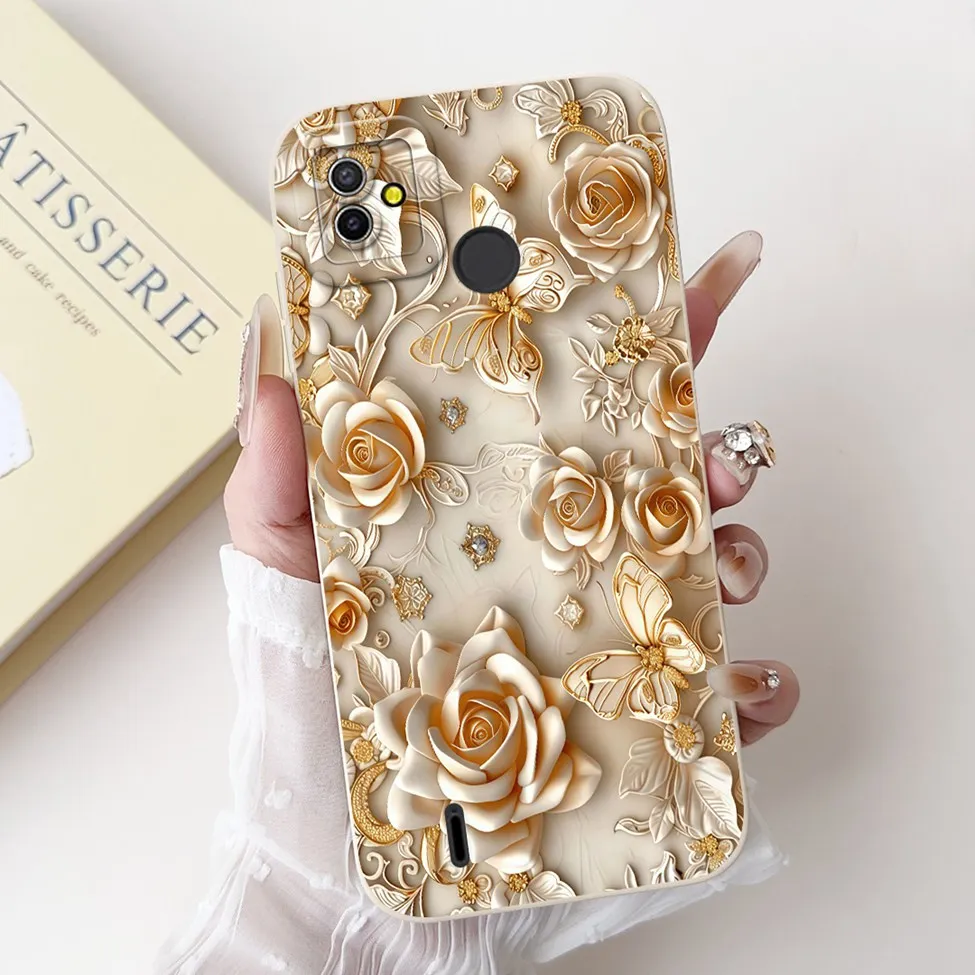 Silicone Cute Fashion Butterfly Flower Love Painted Phone Case