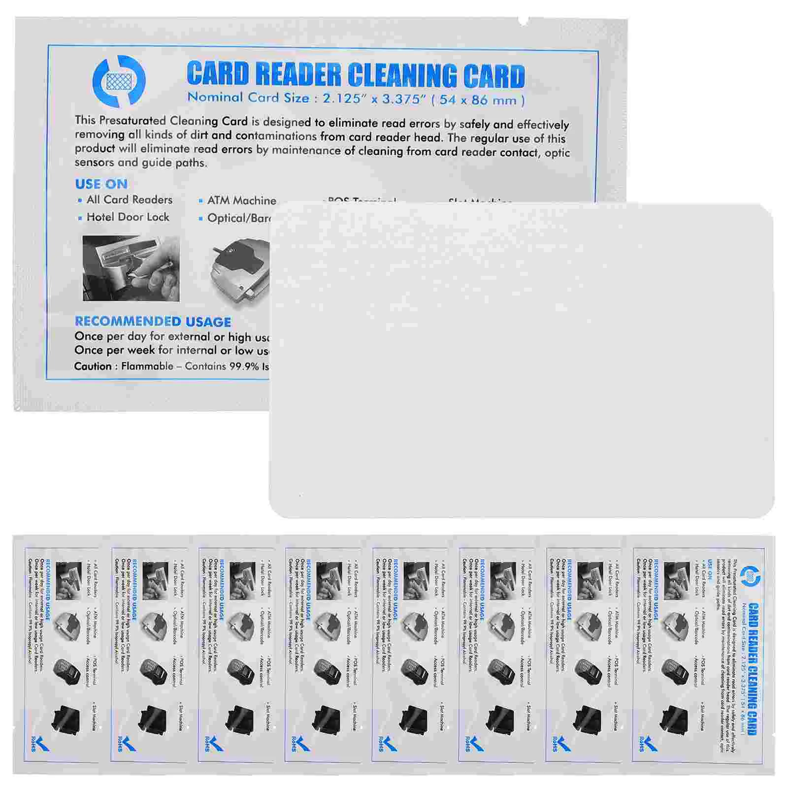 10Pcs POS Terminal Cleaning Card Credit Card Reader Cleaner Credit Card Machine Cleaning Card цена и фото