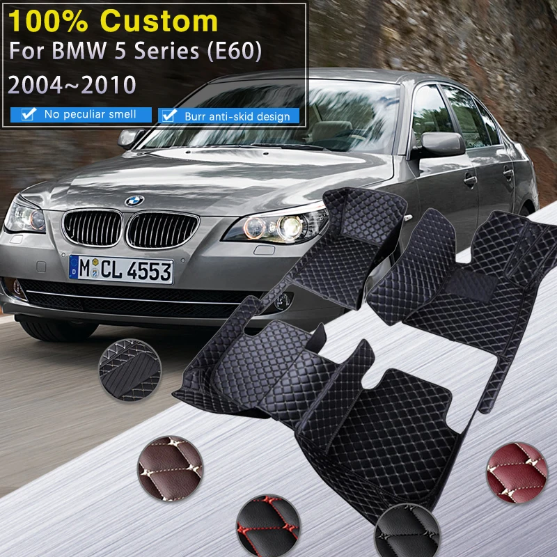 

Автомобильные коврики для BMW 5 серии E60 2004 ~ 2010, роскошные кожаные коврики, защитные коврики, коврики, автомобильные аксессуары 520i 523i 525i 528i