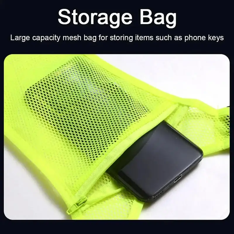 고가시성 반사 조끼 반사 스트랩 야간 달리기 자전거 의류 조끼 조절 가능한 안전 조끼 라이딩 장비