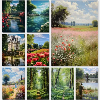 Nature Countryside Wall Art – 1PC Healing Scenery Canvas Poster for Room & Home Decoration 1