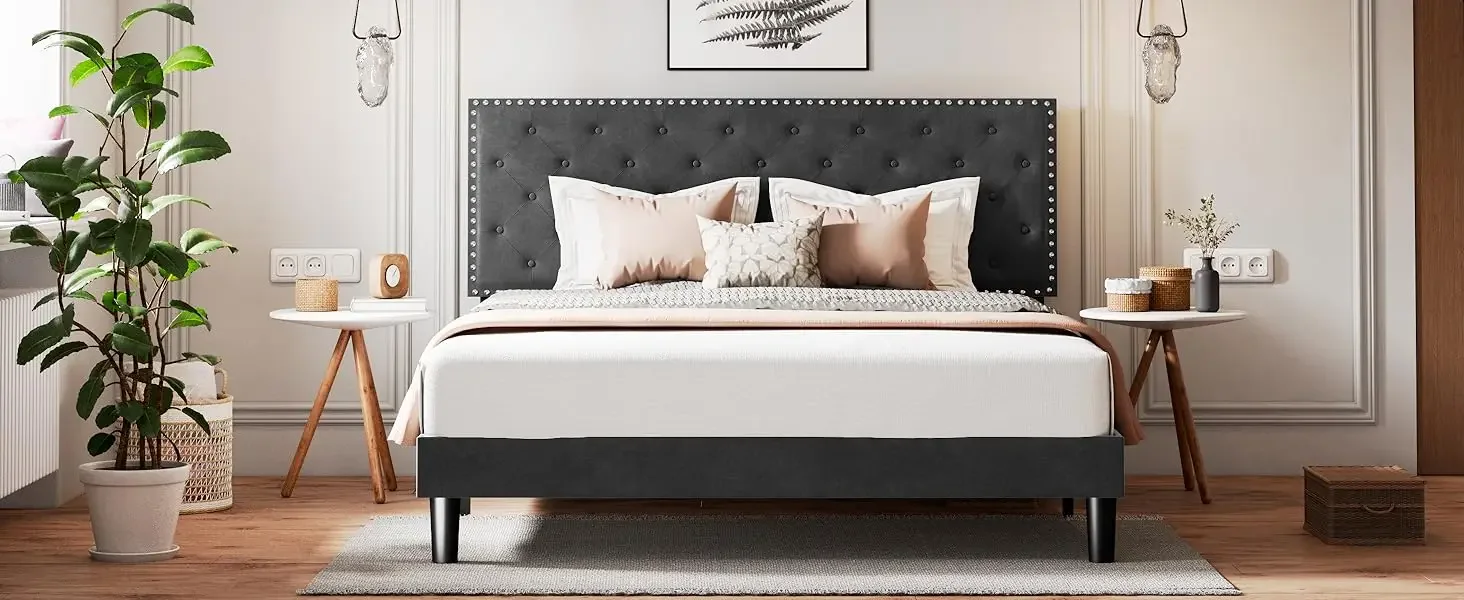grey bed