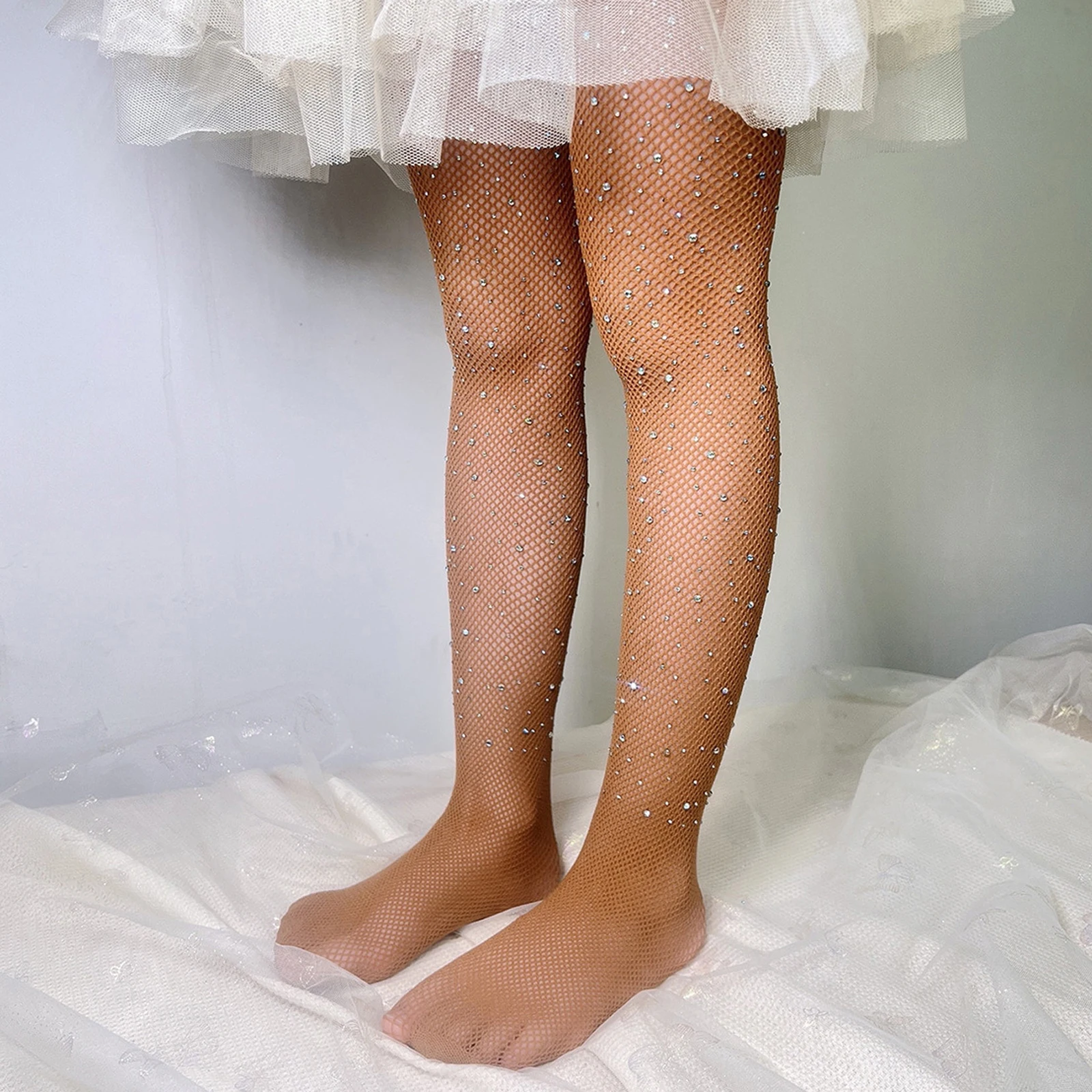 Kids Pantyhose,Fishnet Stockings,Toddler Tights Pudcoco Kids Toddler Girls Fishnet Tights Glitter Rhinestone Pantyhose Hollow Out Stockings 1-14Y
