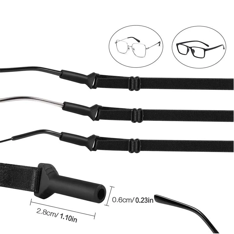 Sports Glasses Anti-slip Rope Adjustable Glasses Rope Fixing Strap Sunglasses Chain For Adults And Children