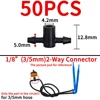 WUJIE Garden Water Connector Drip Irrigation for 1/4'' & 1/8'' Tubing Hose Accessories Joint Barbed Tees Cross Eng Plug Adaptors 5