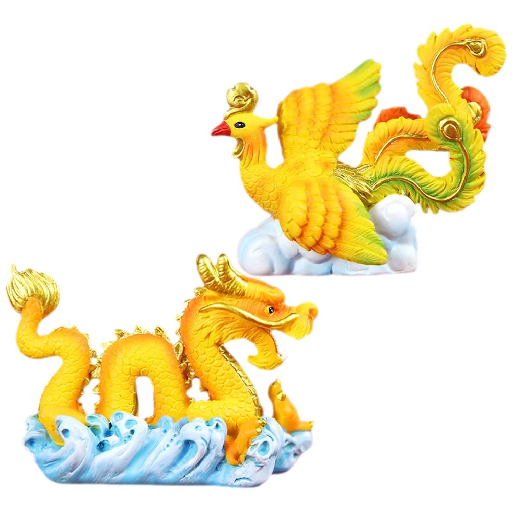 

Chinese Dragon Phoenix Figurine Collection for Home Decoration and Marriage Luck