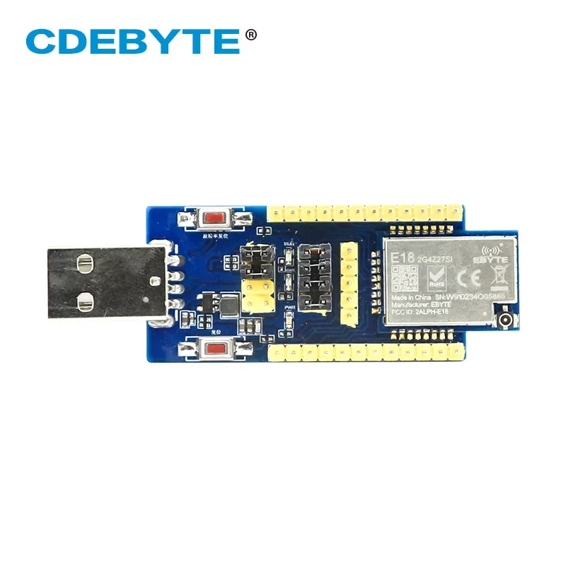 E18-TBH-27 CDEBYTE CH340G USB Interface 2.4GHz 27dBm UART Serial Port Test Board kits ZigBee Module
