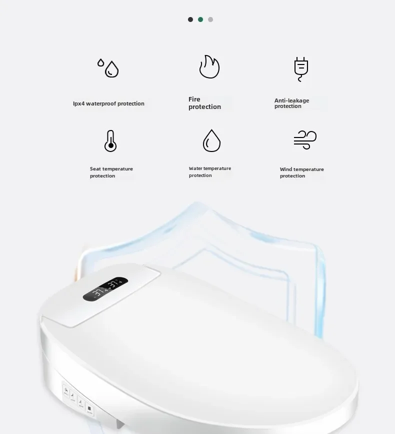 Toilet Seat Accessories Intelligent Remote Control Toilet Lid Dryer Water Wind Temperature Universal Toilet Lid For Bathroom Smart Constant Temperature