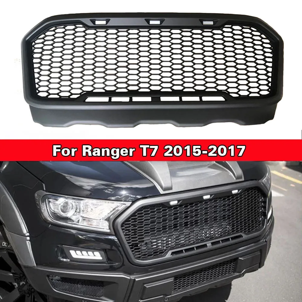 Auto Front Grill Racing Grille Mesh For Ford Ranger T7 2015